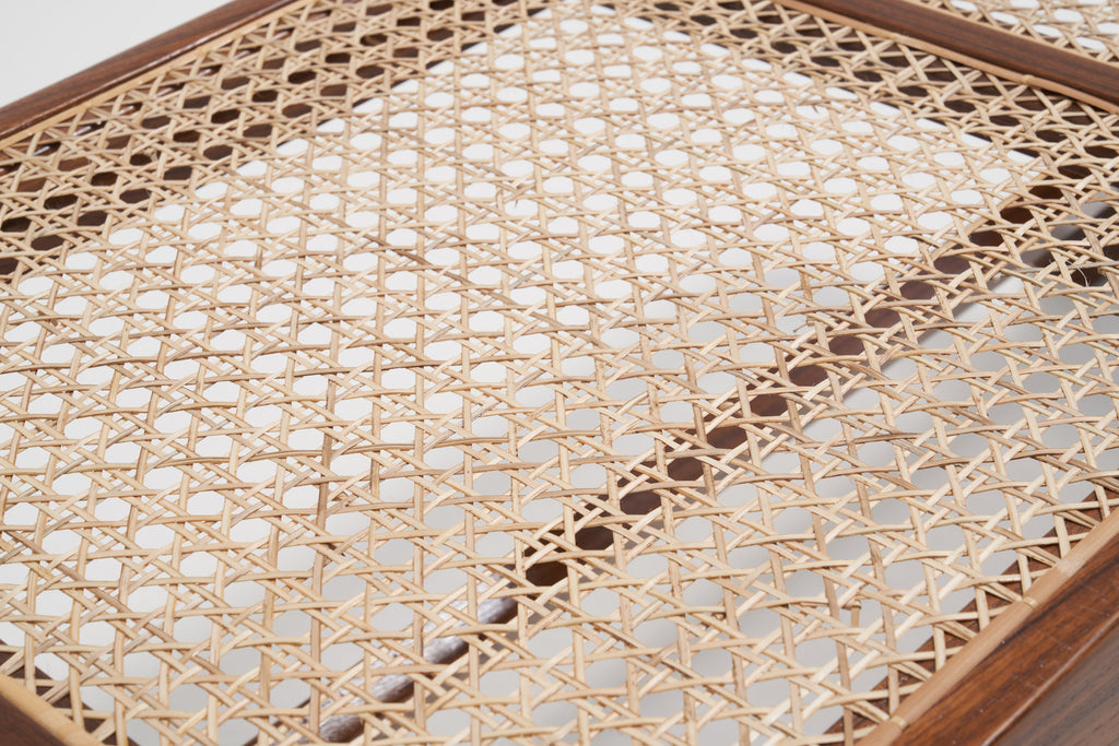 ジャンヌレのケーンベンチ(背もたれ無し) シート部分ズーム2