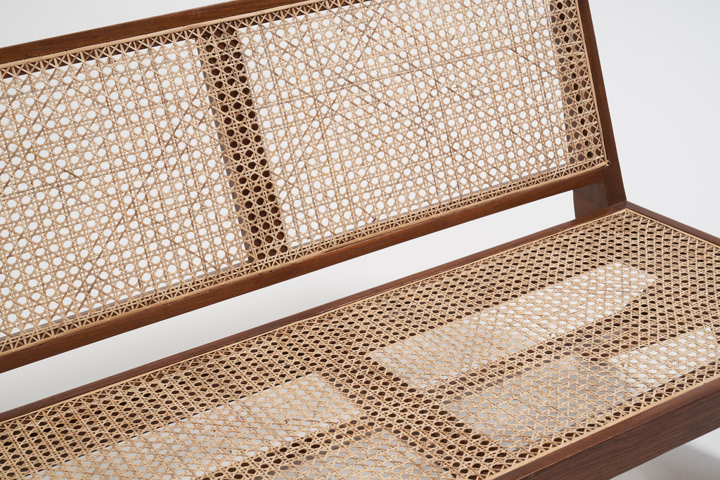 ジャンヌレのケーンベンチシート シート部分ズーム